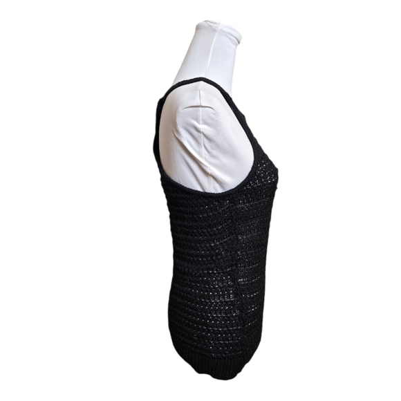 Black Crochet Racerback By LOFT - Picture 2 of 3